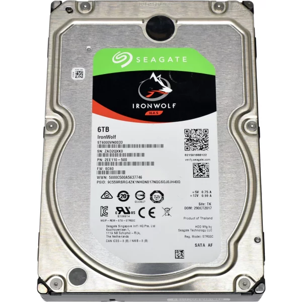 Seagate IronWolf 6TB 7.2K SATA III HDD ST6000VN0033 2EE110-500