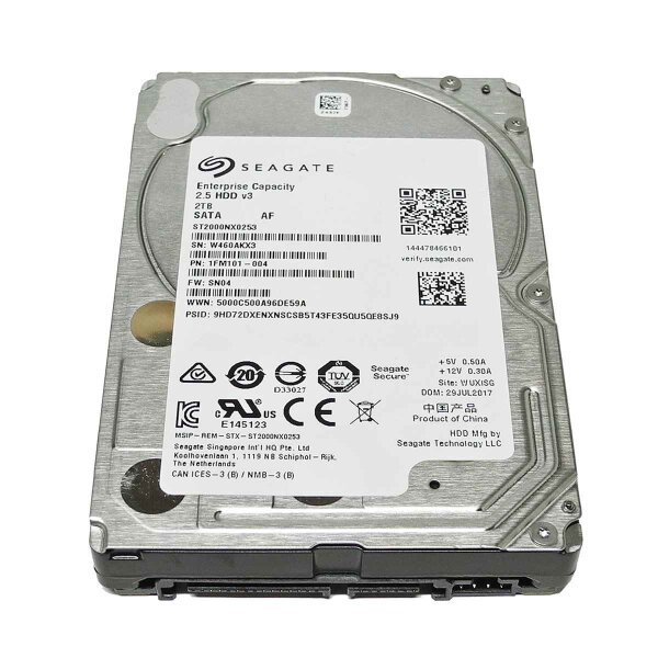 Seagate Enterprise 2TB 2.5" 7,2K SATA 6Gb/s HDD Festplatte ST2000NX0253