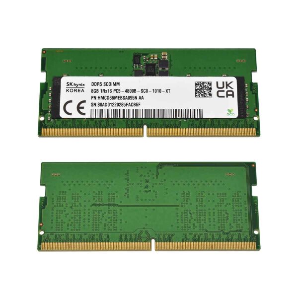 SKhynix 8GB 1Rx16 PC5-4800B HMCG66MEBSA095N SO-DIMM DDR5