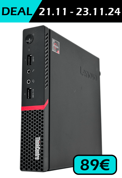 Lenovo ThinkCentre M715q Gen2 Tiny PC | AMD Ryzen 5 2400GE/ 8GB RAM No SSD + PSU