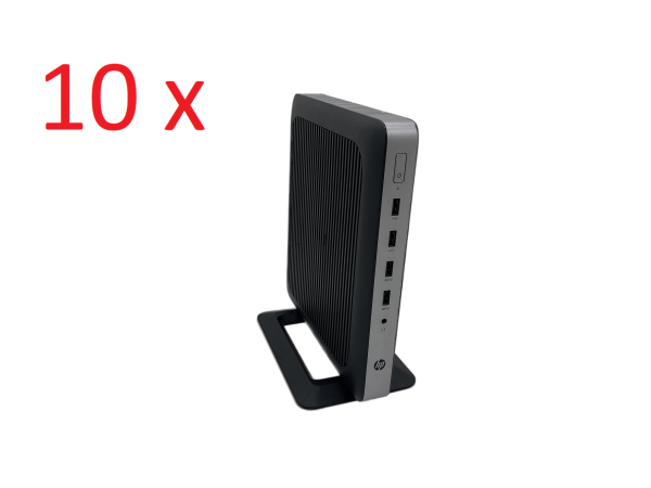 10 x HP t630 Thin Client | GX-420GI 4x2GHz R7E | 4GB DDR4 | 16GB SSD | Fuß & Netzteil