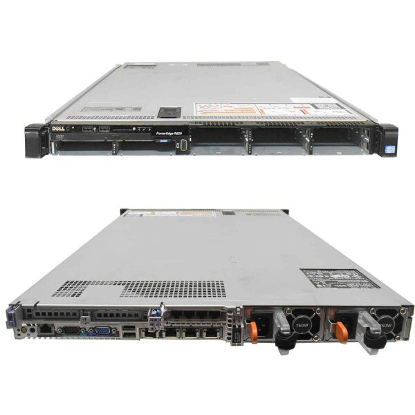 Dell PowerEdge R620  ohne CPU  0 GB RAM mit 2x Kühler 8 Bay 2.5"  iDrac7 H710 mini