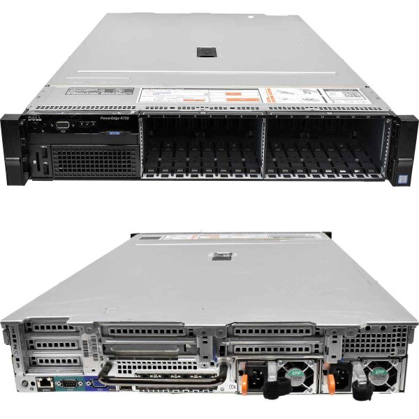 Dell R730 Server ohne CPU ohne RAM 2x Kühler 16 Bay 2,5 H730 mini