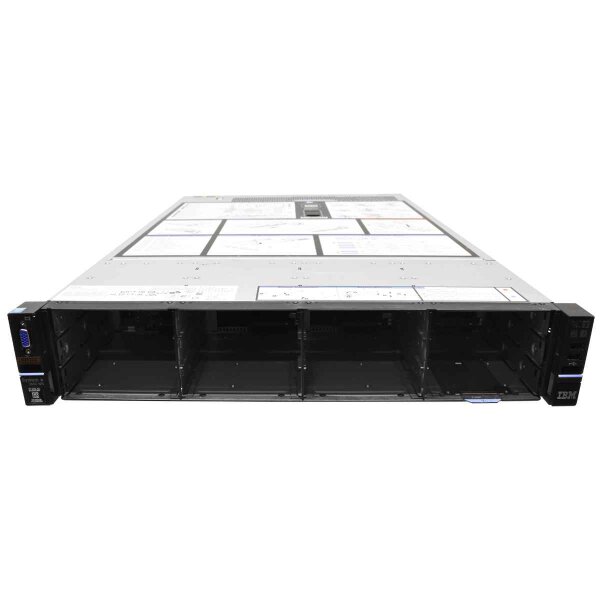 IBM x3650 M5 Server no CPU no RAM 2x Kühler 12x LFF + 2x LFF + 2x SFF 2x M1215