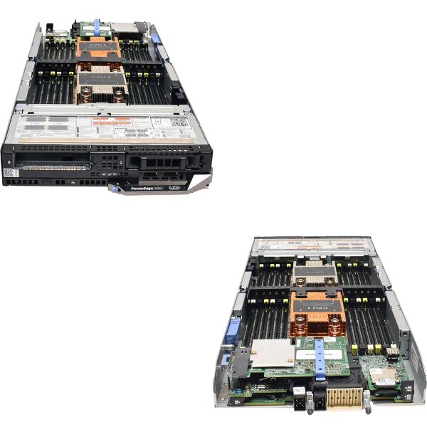 DELL PowerEdge FC630 Blade ohne CPU 0 RAM QLogic 57840S10GB Quad-Port DC SD Card Reader FC PCI Mezzanine Card 2x Kühler