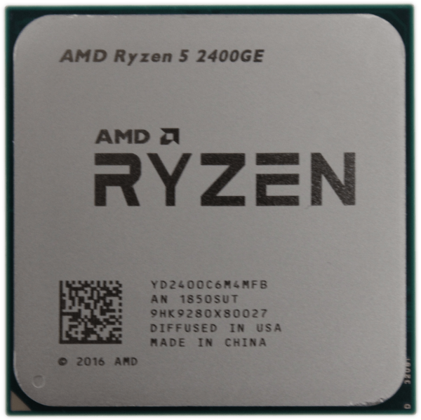 AMD Ryzen 5 2400GE AM4 3.2GHZ 4 Kerne 8 Threads 4 MB Cache TDP 35W YD240BC6M4MFB