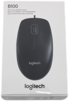 Logitech B100 Kabelgebundene Maus USB 3 Tasten für Links u. Rechtshänder Neu OVP