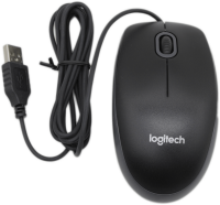 Logitech B100 Kabelgebundene Maus USB 3 Tasten für Links u. Rechtshänder Neu OVP