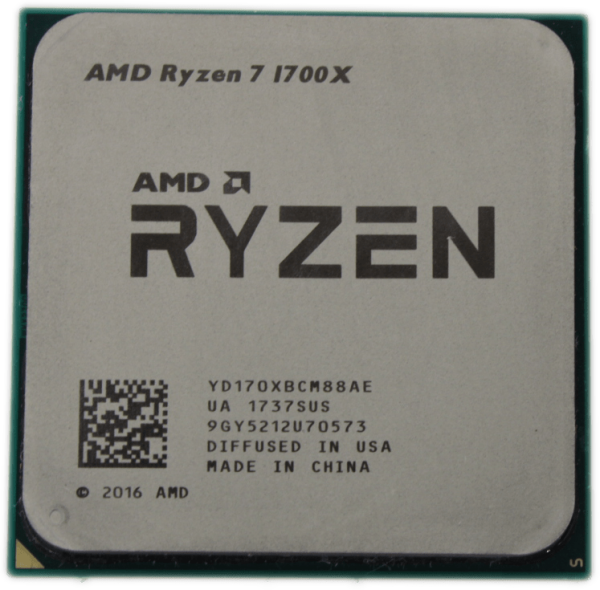 AMD Ryzen 7 1700X AM4 3,4GHz 3,8GHz Boost 8 Kerne 16 Threads 20 MB Cache 95W TDP