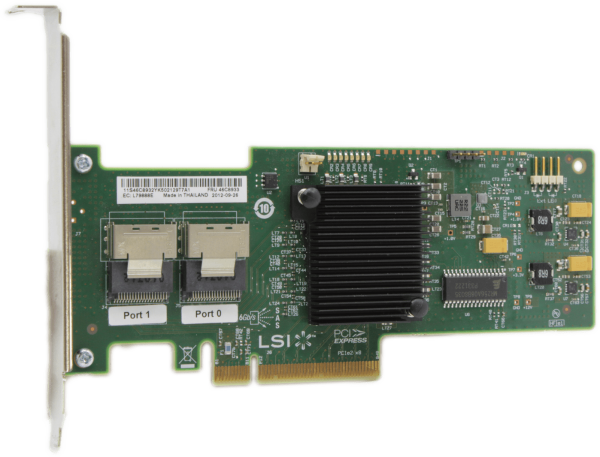 LSI SAS9220-8i PCIe2 x8 SAS SATA Dual Port Controller | 48C8933 H3-25097-03B