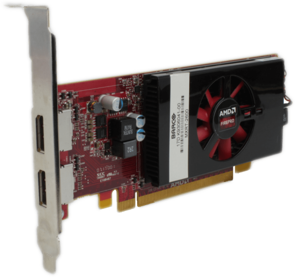 AMD Barco Firepro MXRT-2600 GPU - 2GB PCIe3 x16 2x DP 1.2