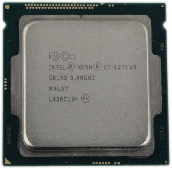 Intel Xeon E3-1231V3 3.4GHz 4 Core 8 Thread FCLGA1150 TDP 80W 8MB Cache SR1R5