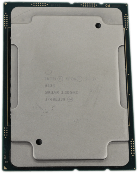 Intel Xeon Gold 6134 3.2GHz 8 Core 16 Thread FCLGA3647 130W 24.75MB Cache SR3AR