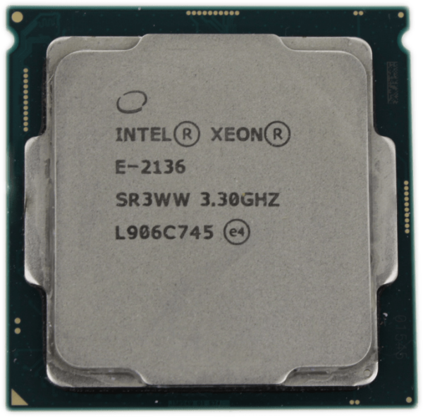 Intel Xeon E-2136 3.3GHz 6 Core 12 Threads FCLGA1151 TDP 80W 12MB Cache SR3WW