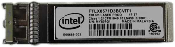 Intel | FTLX8571D3BCVIT1 10GB SFP+ FC Optical Transciever Module - E65689-003