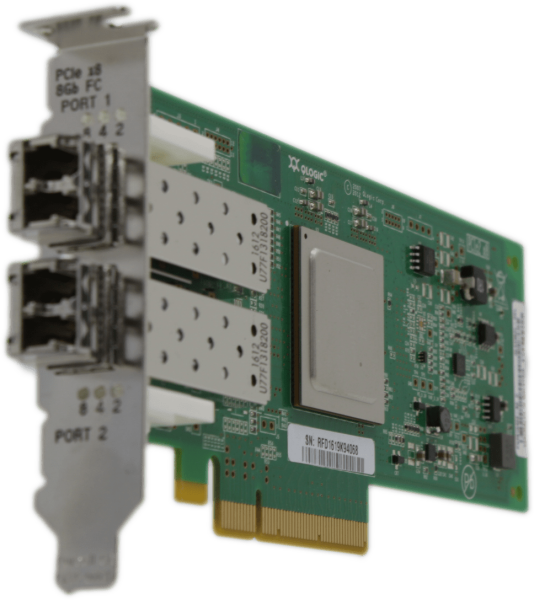 Dell QLogic Network Card 0MFP5T QLE2562-DEL Dual-Port 8Gb SFP PCIe2 x8 LP