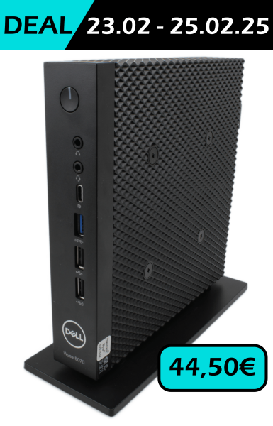 Dell Wyse 5070 ThinClient | Intel J4105 8GB DDR4 64GB SSD | inkl. Standfuß + PSU